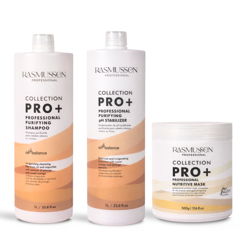 KIT PURIFYING PROFISSIONAL SHAMPOO + pH STABILIZER + NUTRITIVE MASK