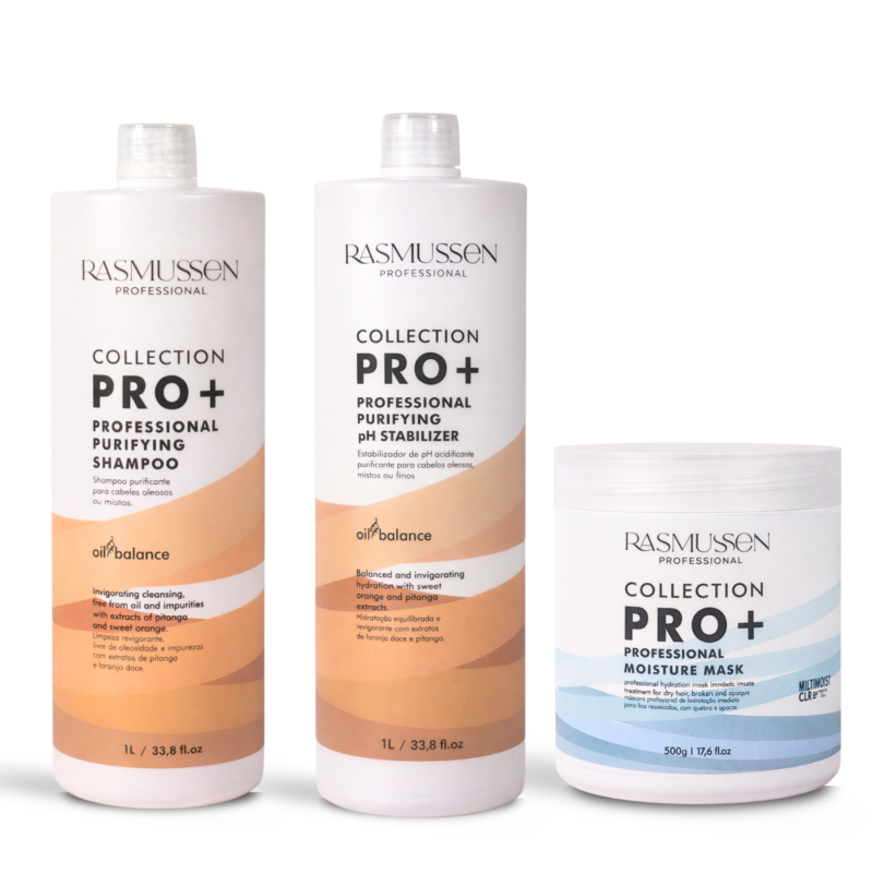 KIT PURIFYING PROFISSIONAL SHAMPOO + pH STABILIZER + MOISTURE MASK